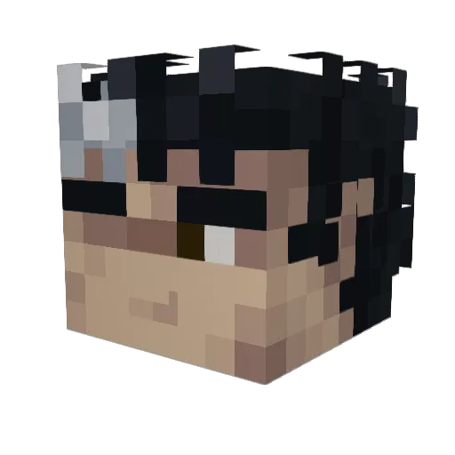 agentcjm Minecraft avatar head, 3D render