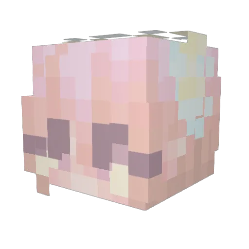 agentcolz Minecraft avatar head, 3D render