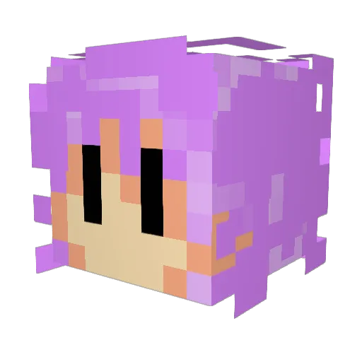agentpl_YT Minecraft avatar head, 3D render