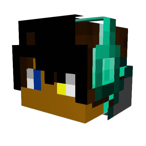 agentrockit Minecraft avatar head, 3D render