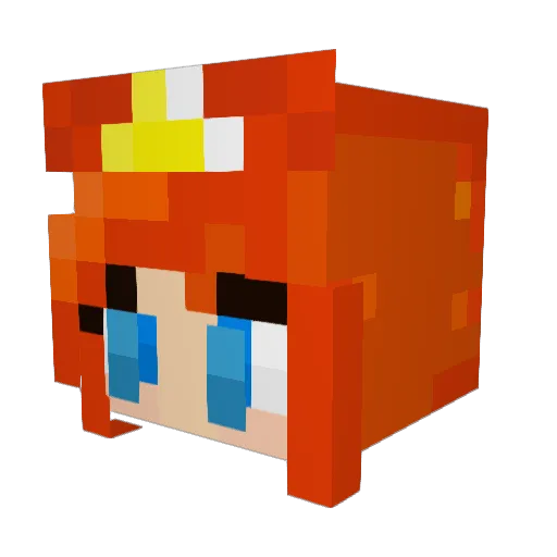 agentsage Minecraft avatar head, 3D render