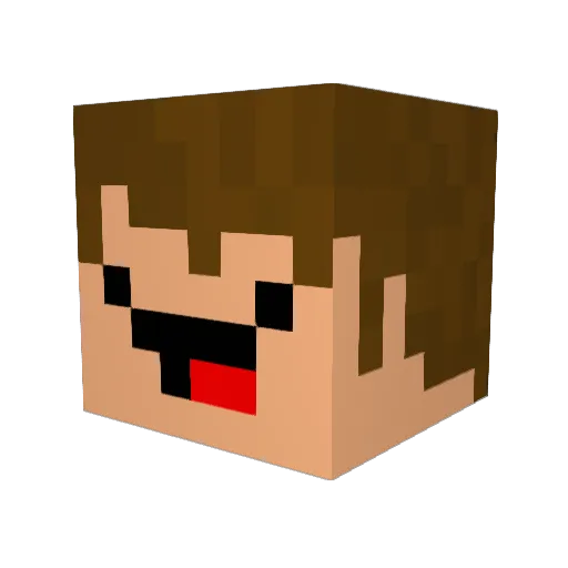 agentspike Minecraft avatar head, 3D render