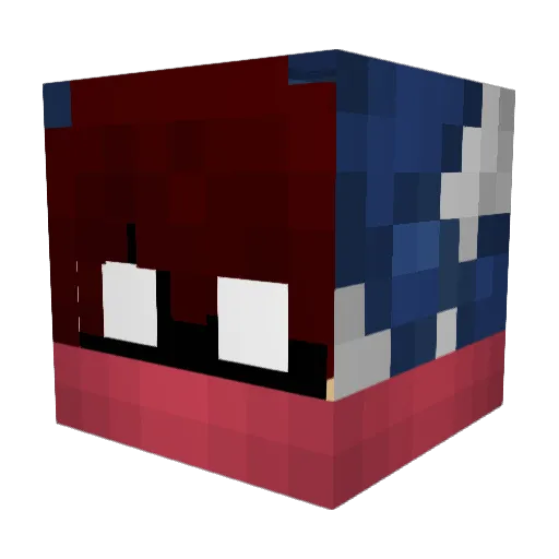 agentstaticXD Minecraft avatar head, 3D render