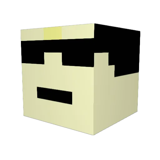 agerschou Minecraft avatar head, 3D render