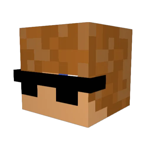 aggdagg Minecraft avatar head, 3D render