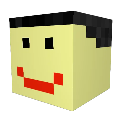 aggerg Minecraft avatar head, 3D render
