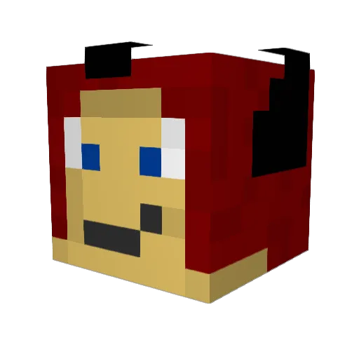 aggiedude Minecraft avatar head, 3D render