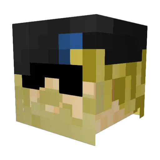 aghswer Minecraft avatar head, 3D render
