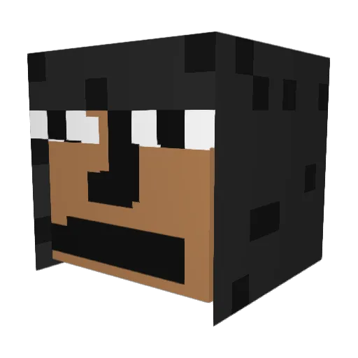 agilidade Minecraft avatar head, 3D render