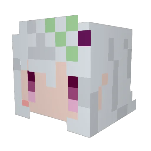 aginexe Minecraft avatar head, 3D render