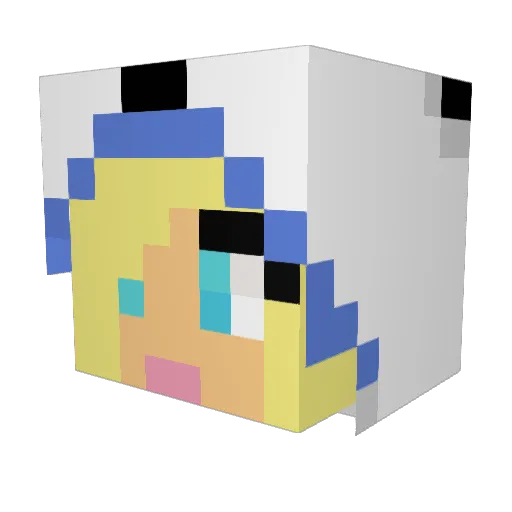 agirl411 Minecraft avatar head, 3D render
