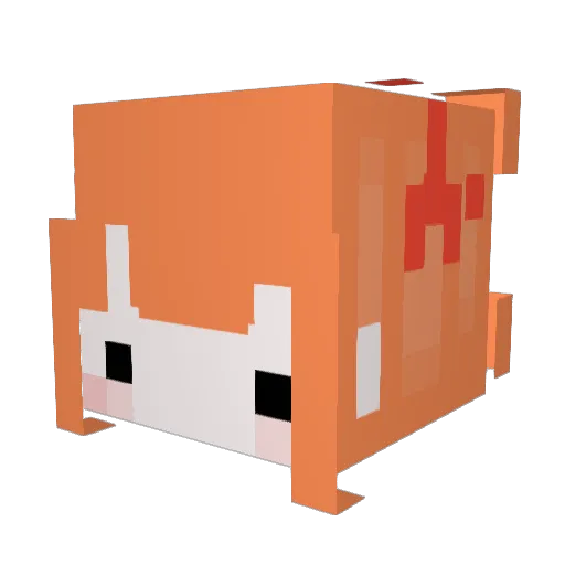 agirlbtw Minecraft avatar head, 3D render