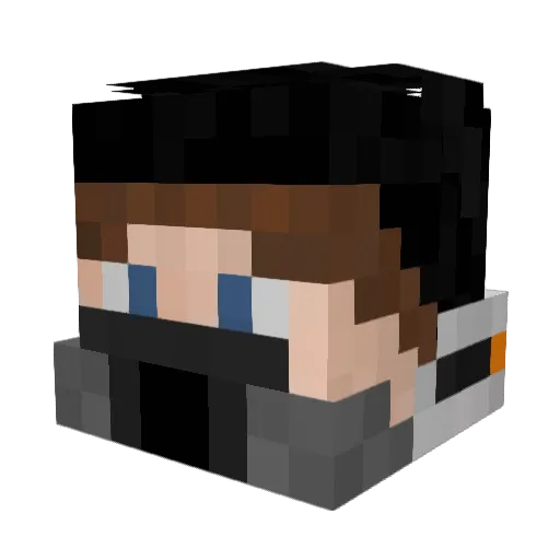 agitel Minecraft avatar head, 3D render