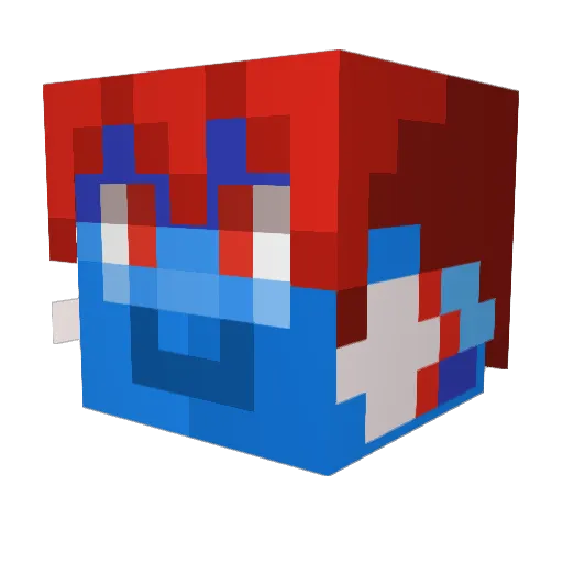 agitype01 Minecraft avatar head, 3D render
