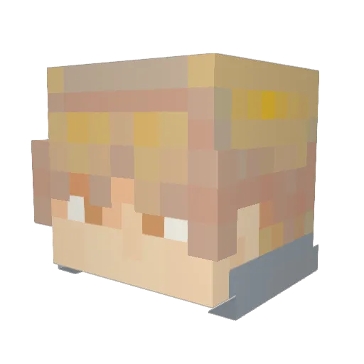aglajidae Minecraft avatar head, 3D render