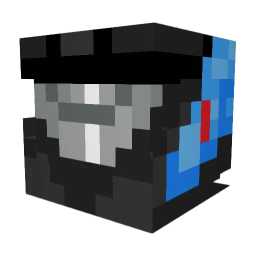 agm114p Minecraft avatar head, 3D render