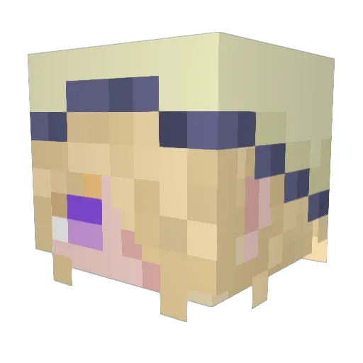 agna_vt Minecraft avatar head, 3D render