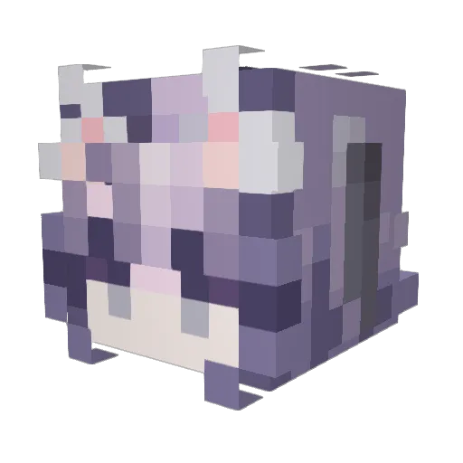 agnexoxo Minecraft avatar head, 3D render