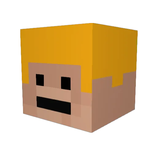 agnussunga Minecraft avatar head, 3D render