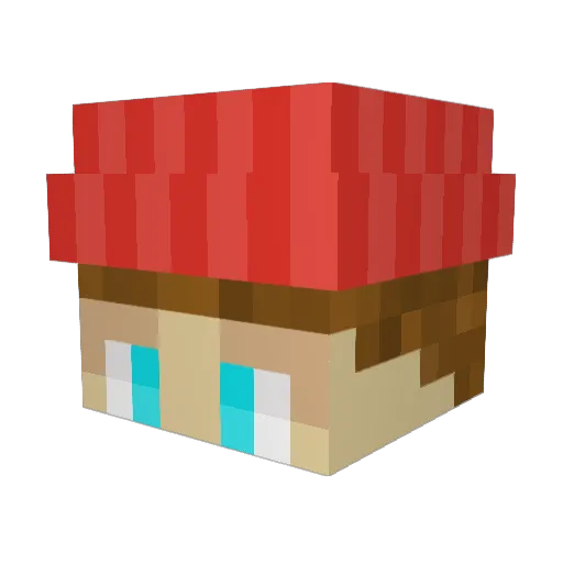agp08sansITA Minecraft avatar head, 3D render