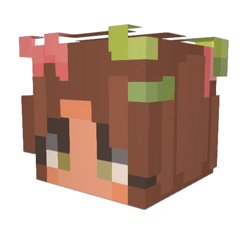agpinto Minecraft avatar head, 3D render