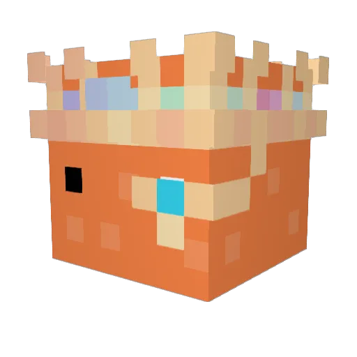 agresivemangoman Minecraft avatar head, 3D render