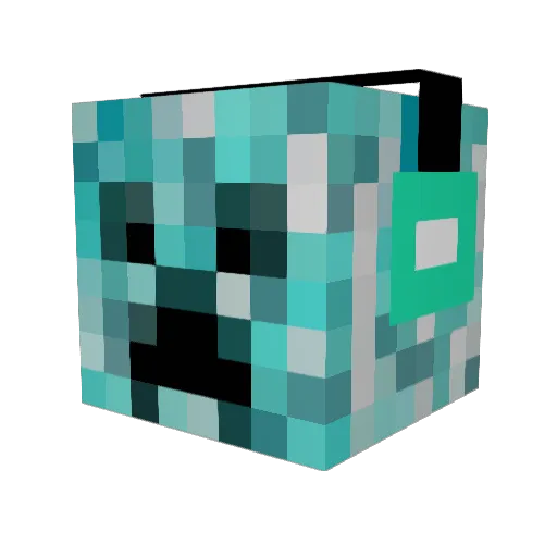 agria Minecraft avatar head, 3D render