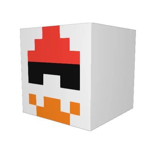 agroj Minecraft avatar head, 3D render