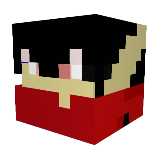 agroses Minecraft avatar head, 3D render