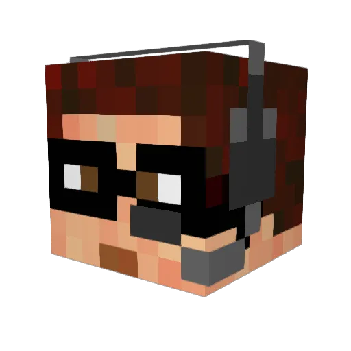 agu637 Minecraft avatar head, 3D render