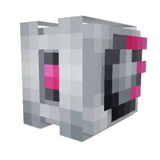 aguazang Minecraft avatar head, 3D render