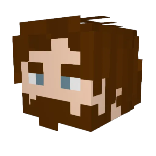 agudego Minecraft avatar head, 3D render