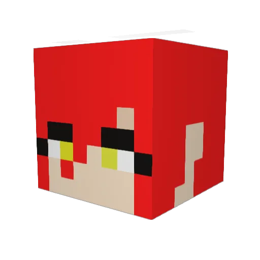 agumo Minecraft avatar head, 3D render