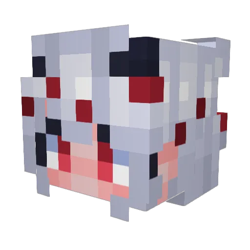 agustrom Minecraft avatar head, 3D render