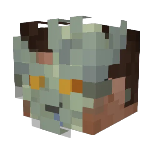 aguy Minecraft avatar head, 3D render