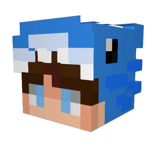 agyea Minecraft avatar head, 3D render