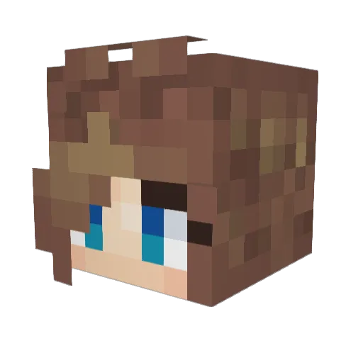 agzh Minecraft avatar head, 3D render