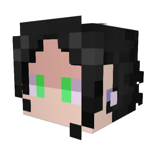 ahKSG Minecraft avatar head, 3D render