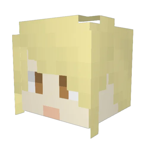 ah_k Minecraft avatar head, 3D render