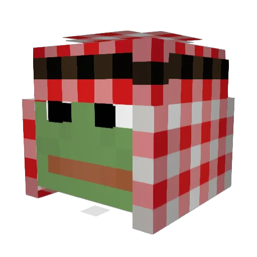 ahaddie Minecraft avatar head, 3D render