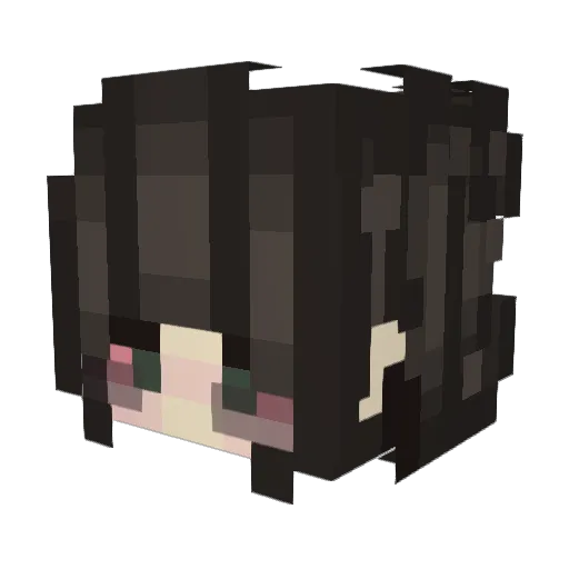 ahahaLERA Minecraft avatar head, 3D render