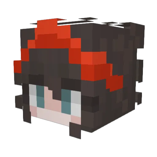 ahas_ Minecraft avatar head, 3D render