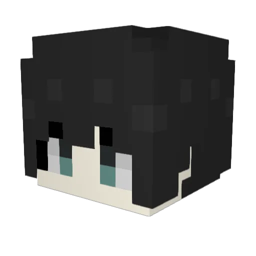 ahdma Minecraft avatar head, 3D render
