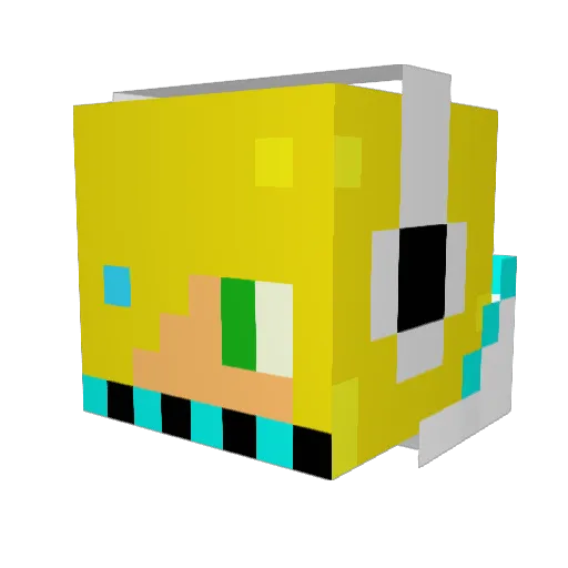 ahelge Minecraft avatar head, 3D render