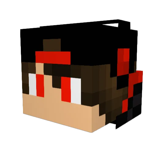 ahen Minecraft avatar head, 3D render