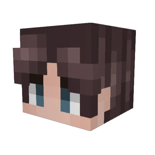 ahexc Minecraft avatar head, 3D render
