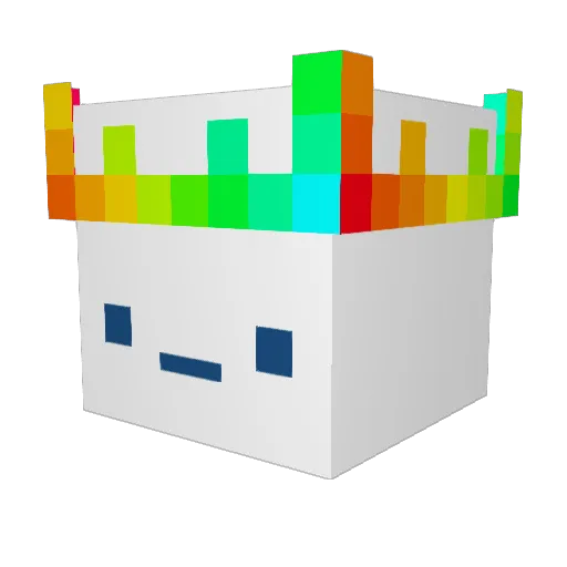 ahffk1 Minecraft avatar head, 3D render