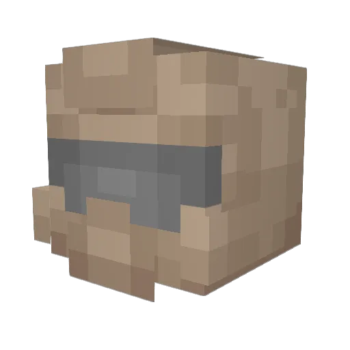 ahhdball Minecraft avatar head, 3D render