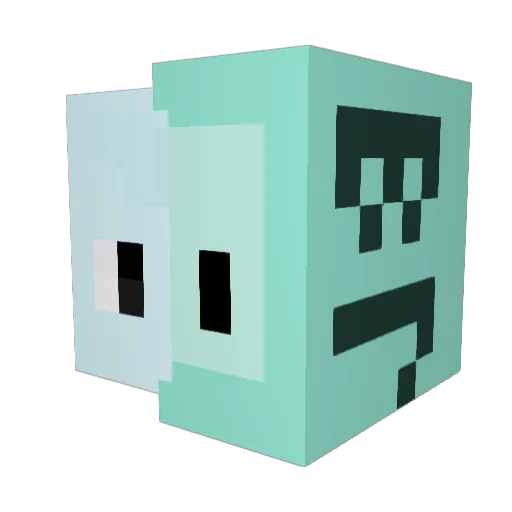 ahhtrees Minecraft avatar head, 3D render