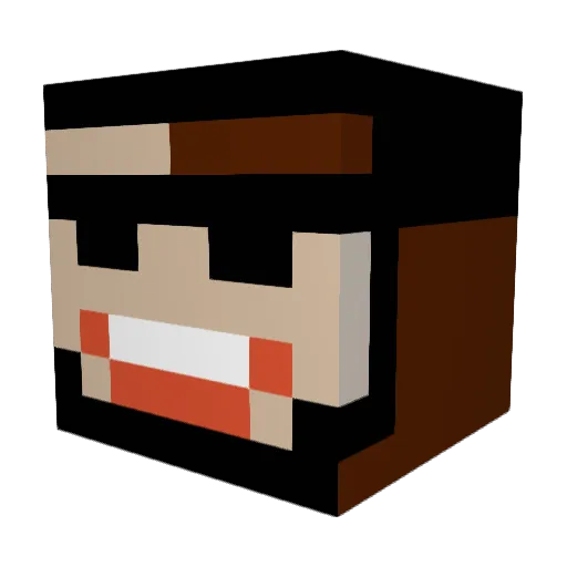 ahhzure Minecraft avatar head, 3D render